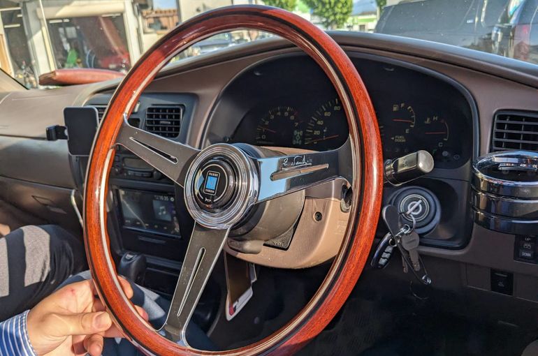 ✨当時物✨ナルディNARDI Z5ウッドレザーコンビ☆モモリーガル